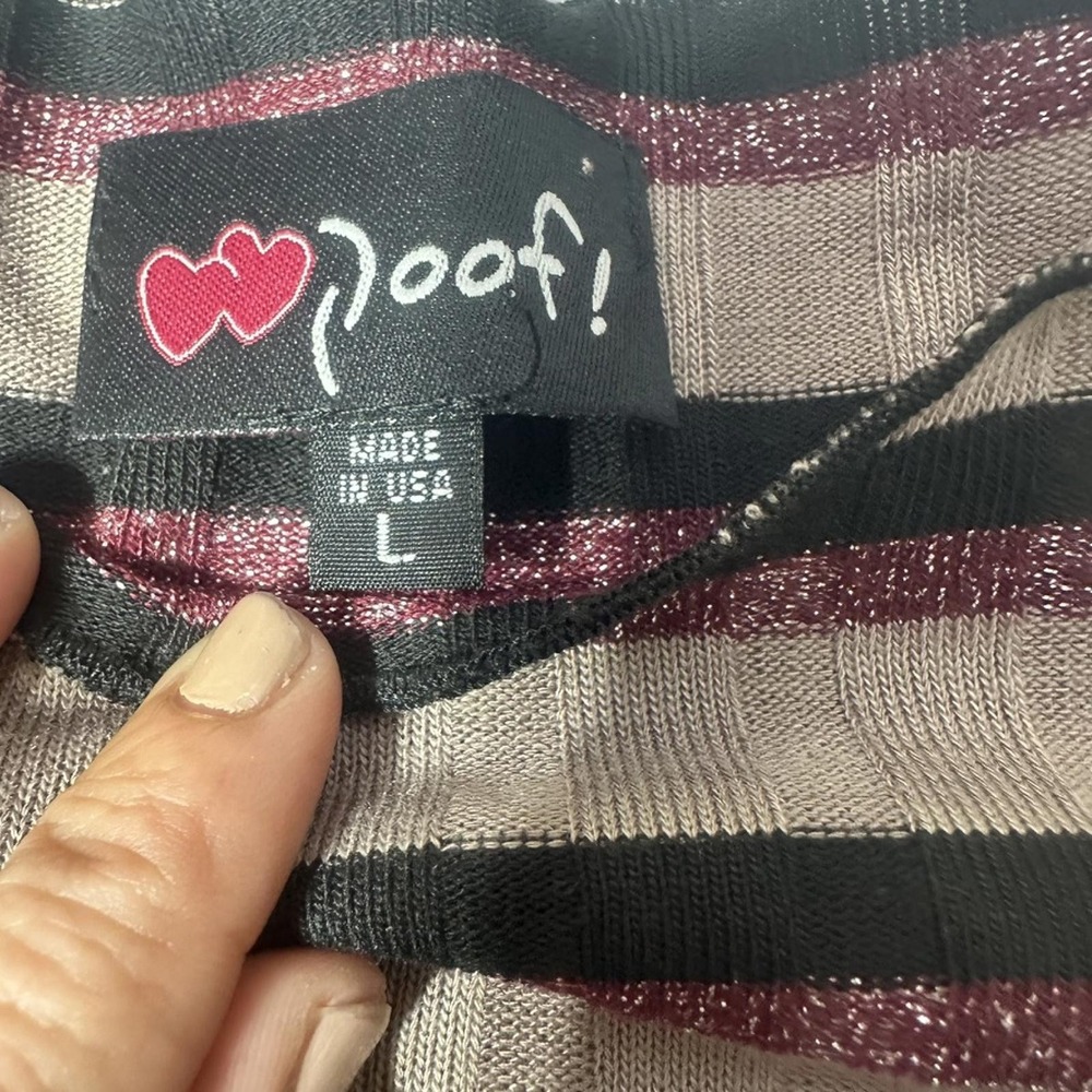 NWT Poof Striped Muscle Tank Size Large - Picture 3 of 13